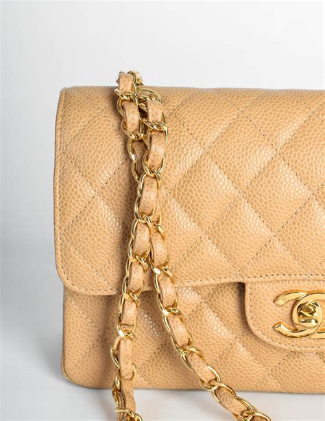 tan chanel small flap bag|chanel small bag with price.